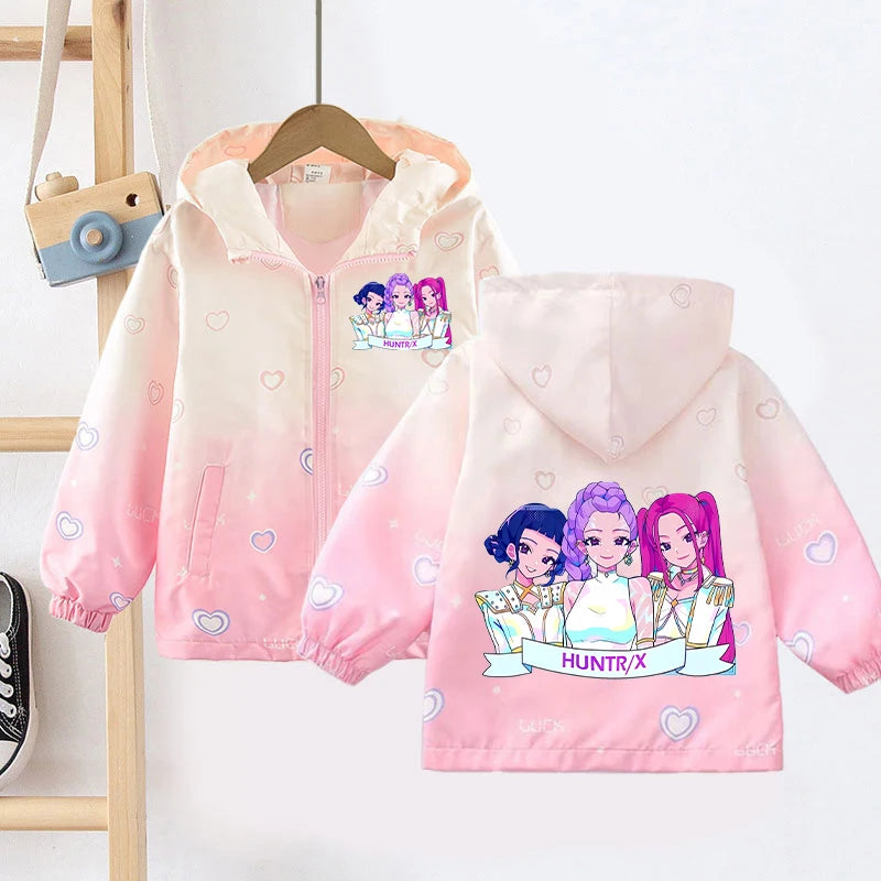 Veste Imperméable Fille à Capuche – Style Cartoon Fantasy K-pop Tendance