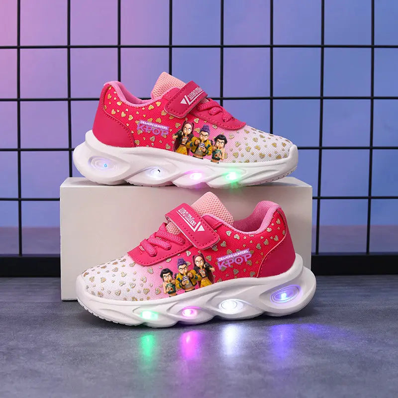 Baskets LED Lumineuses Enfant – Sneakers Cartoon Respirantes Fille & Garçon