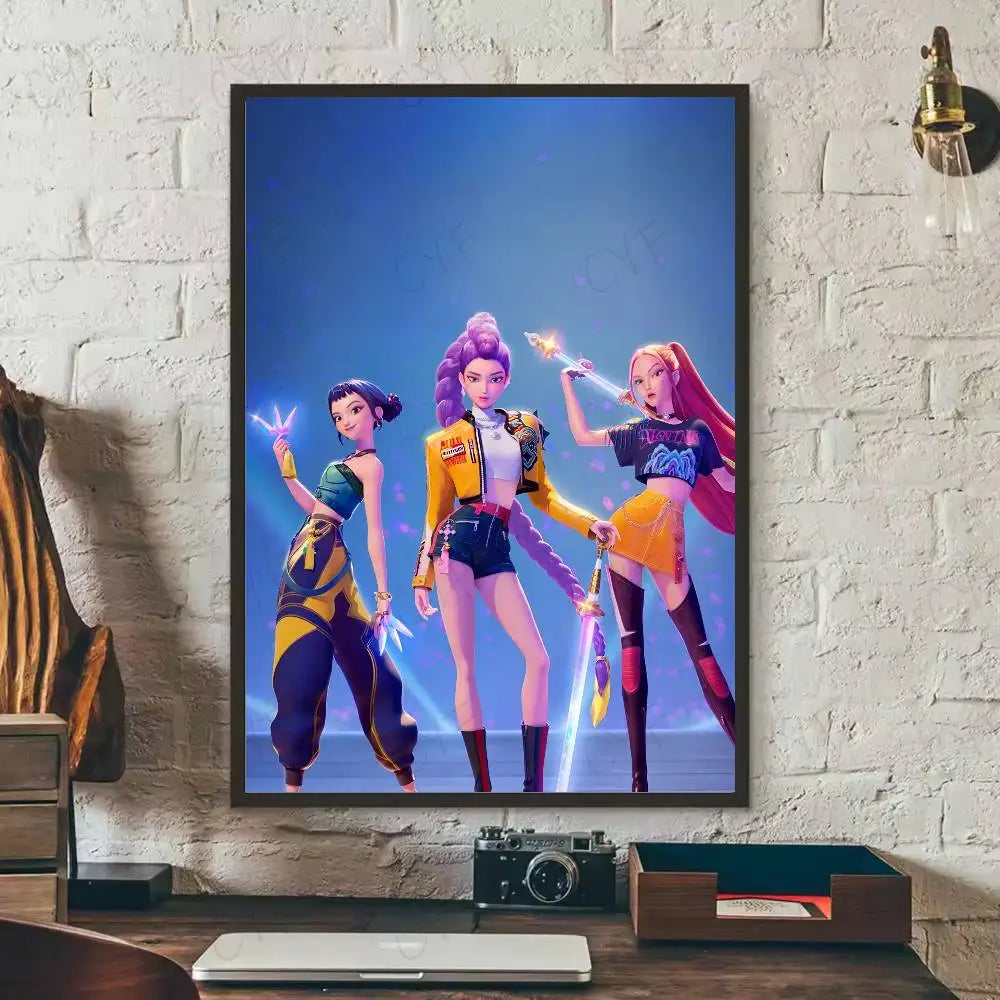 Poster Mural Style Anime Pop – Affiche Décorative Waterproof Esthétique