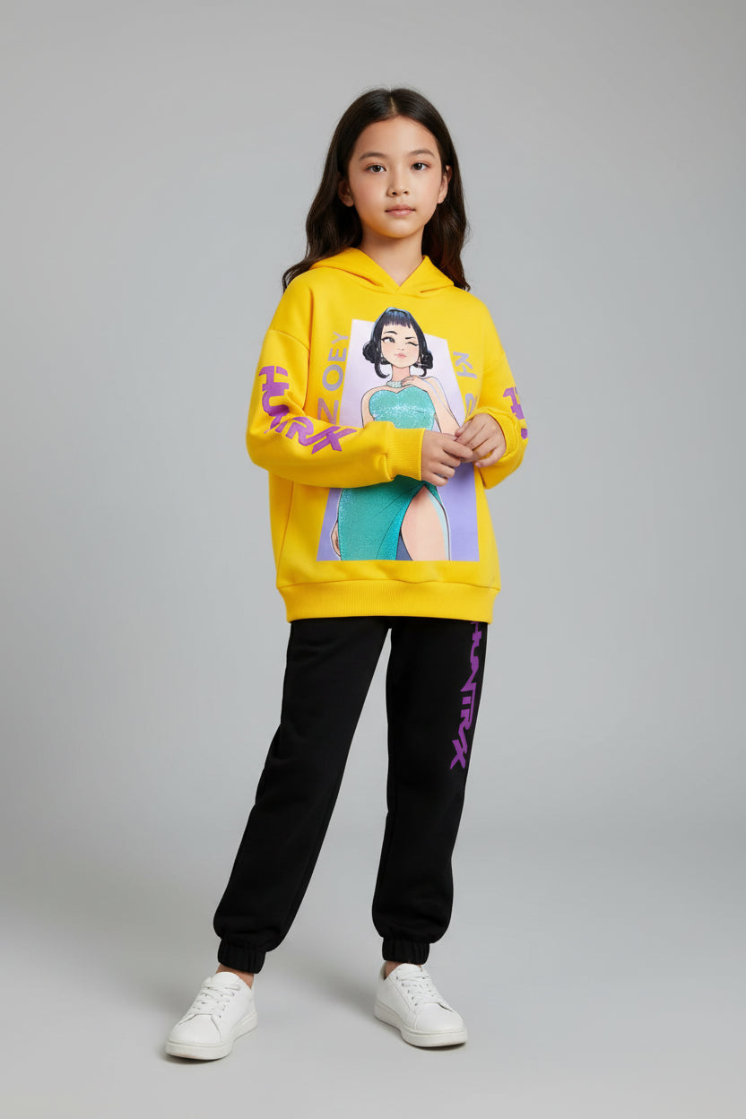 Ensemble Enfant Kpop Demon Hunters – Sweat à Capuche + Pantalon (Set 2 Pièces)