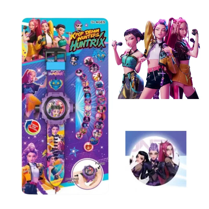 Montre Projecteur 3D Enfant – Montre Jouet Lumineuse avec 24 Motifs